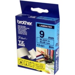 RUBAN ORIGINAL BROTHER TZ521 NOIR/BLEU