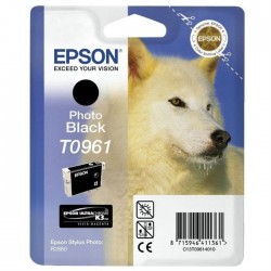 CARTOUCHE JET D'ENCRE ORIGINAL EPSON T0961 NOIR 11.4ML