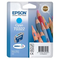 CARTOUCHE JET D'ENCRE ORIGINAL EPSON T0322 CYAN 16ML