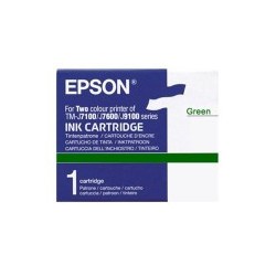 CARTOUCHE JET D'ENCRE ORIGINAL EPSON S020406 / SJIC6 / TMJ7100 VERT