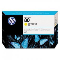 TETE D'IMPRESSION ORIGINAL HP C4823A JAUNE N°80 AVEC KIT DE NETTOYAGE