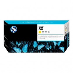 CARTOUCHE JET D'ENCRE ORIGINAL HP C4848A JAUNE 350ML N°80