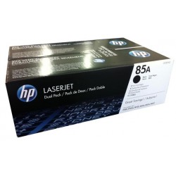 KIT DE 2 TONERS LASER ORIGINAL HP CE285AD NOIR 85A 2x1600 PAGES