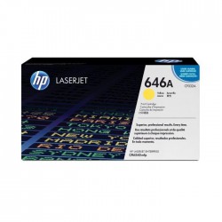 TONER LASER ORIGINAL HP CF032A / 646A JAUNE 12500 PAGES