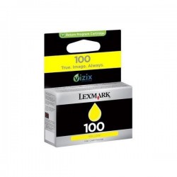 CARTOUCHE JET D'ENCRE ORIGINAL LEXMARK 14N0902E N°100 JAUNE 200 PAGES