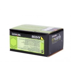 TONER LASER ORIGINAL LEXMARK 80C2HY0 CX410/510 JAUNE 3000 PAGES