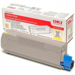 TONER LASER ORIGINAL OKI C5800/5900 - 43324421 JAUNE 5000 PAGES