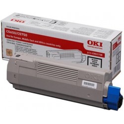 TONER LASER ORIGINAL OKI C5650/5750 - 43865708 NOIR 8000 PAGES