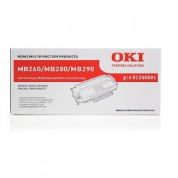 TONER LASER ORIGINAL OKI MB260/280/290 - 01240001 NOIR 5500 PAGES