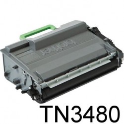 TONER LASER PREMIUM BROTHER TN3480 NOIR 8000 PAGES