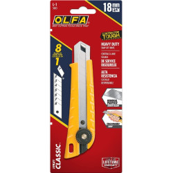 Olfa L-1 Cutter avec verrouillage à cliquet - Manche en plastique