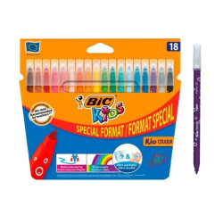 Bic Kids Couleur Pack de 18 Marqueurs - Pointe Moyenne - Lavable