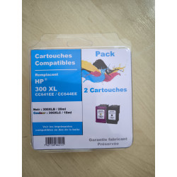 PACK DE 2 CARTOUCHES GENERIQUE HP 300XL / NOIR ET COULEUR
