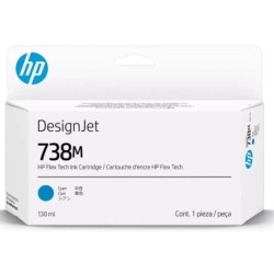 CARTOUCHE JET D'ENCRE ORIGINAL HP 738M DNJ / A24VMA CYAN 130ML