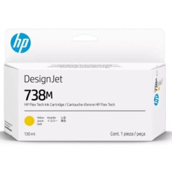 CARTOUCHE JET D'ENCRE ORIGINAL HP 738M DNJ / A24VPA JAUNE 130ML