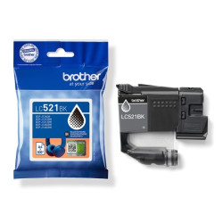 CARTOUCHE JET D'ENCRE ORIGINAL BROTHER LC521 NOIR 500 PAGES