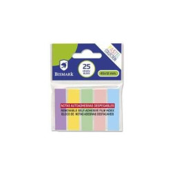 Bismark Lot de 125 index adhésifs 45 mm x 12 mm - Couleurs pastel