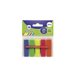 Bismark Lot de 125 index adhésifs 45 mm x 12 mm - Couleurs fluo
