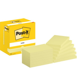 Lot de 12 blocs de 100 Post-it® repositionnables - Format rectangle