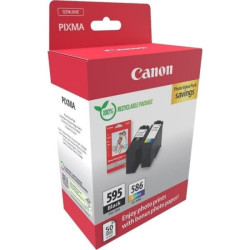 PACK 2 CARTOUCHES ORIGINAL CANON PG595 / CL586 / NOIR ET COULEUR